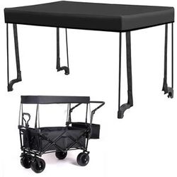 NONE Auvent amovible pour fixation de chariot, couverture de pare-soleil pour chariot, Tube de chariot, abri solaire en tissu PE
