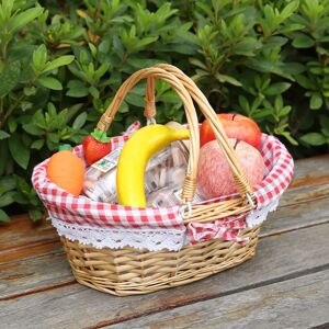 Aucun Panier de pique-nique en rotin ZK40, panier en osier, panier à poignée d'activité de pique-nique pastorale
