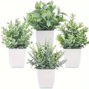 Aucun Bonsaï de Simulation, plantes vertes artificielles en pot, fausse plante pour ferme, chambre à