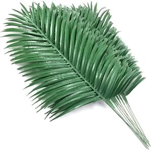 Aucun Feuilles de Palmier Artificielles pour ixHawaïenne, Plantes Tropicales, Grandes Feuilles Vertes, 12 Pièces