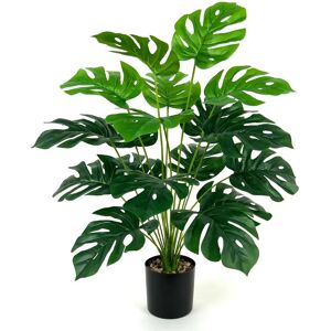 Aucun Simulation Monstera-Grande plante verte à 18 feuilles, aménagement paysager, grande décoration de maison en pot sur pied, plantes de style nordique