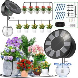 AISITIN Kit de système d'irrigation goutte à goutte automatique solaire, Machine à eau pour plantes avec Anti-siphon pour jardin, extérieur et intérieur, eau pour plantes vertes