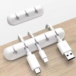 NONE Organisateur de câbles USB en silicone, clips ronds pour chargeurs, gestion des fils sur le bureau, support adhésif pour câbles, pince pour la maison et le bureau