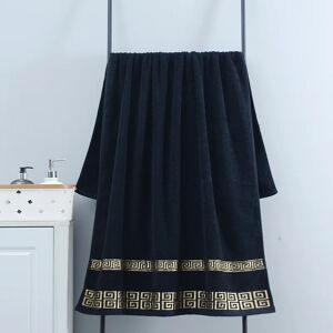 Aucun Serviette de bain surdimensionnée 140x70cm noir vert blanc bleu blanc marron cadeau brodé grande serviette de bain pour le visage couverture Toallas