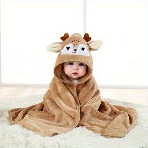 Aucun Un paquet de 80*80 cm dessin animé bébé serviette de bain corps à capuche en fibre de polyester bébé peignoir nouveau-né emmaillotage bébé couverture filles et