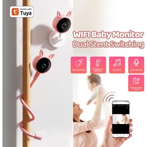 DANMINI Moniteur bébé tuya, caméra de vidéosurveillance intelligente Wifi, sans exposition rouge, protection de sécurité pour bébé, télécommande réseau bluetooth