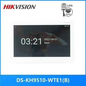 HIKVISION international version 10 pouces DS-KH9510-WTE1(B) moniteur intérieur, stérilisation 3PG POE, app Hik-connect,WiFi, interphone vidéo
