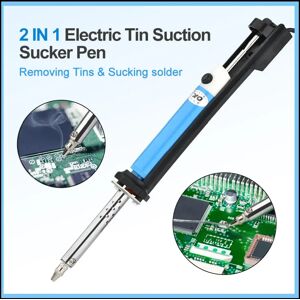 Aucun Stylo à ventouse électrique 2 en 1, fer à souder AC 110V/220V 30W PCB, pompe à dessouder par aspiration de soudure, outil de soudage