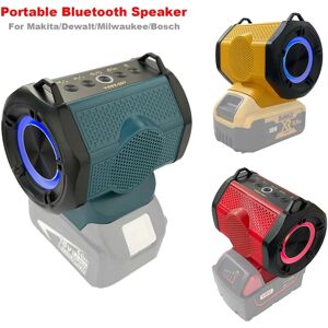 Aucun Haut-parleur Bluetooth pour Milwaukee, Makita, Dewalt, Bosch, batterie 18V, 20V, port USB Type-C,
