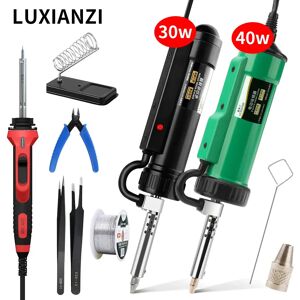 LUXIANZI 30 w/40 w puissante pompe à dessouder électrique aspiration étain outil de retrait sous vide outils de soudage à la main fer à souder pistolet à dessouder