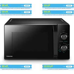 Toshiba Four à micro-ondes 20 L, 800W/1000W Grill, avec grill croustillant et fonction de cuisson