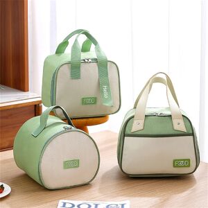 Aucun Sac thermique vert pour réfrigérateur Portable, pour boîte à déjeuner, refroidisseur de nourriture fraîche, pochette de pique-nique, sacs de dîner isolés étanches pour étudiants de bureau