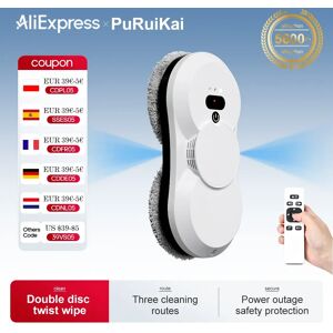 PuRuiKai robot électrique nettoyage automatique des vitres Robot aspirateur, avec télécommande, pulvérisation automatique bidirectionnelle