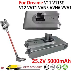 ALalito Nouvelle batterie de remplacement pour aspirateur sans fil Dreame V11 V11SE V12 VVT1 VVN6 VVA1, 18650