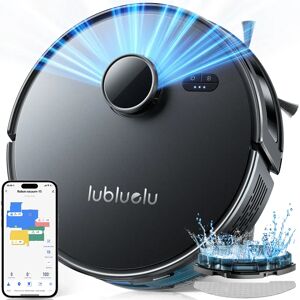 Lubluelu L15 Robot aspirateur et vadrouille Combo 5000Pa, Robot aspirateur 3 en 1, Robot aspirateur, charge automatique, 5 cartes, 30 Zones No-go