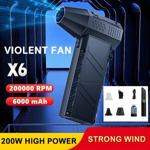 isfriday X6 ventilateur violent 200000 tr/min puissant ventilateur d'air X9 aspirateur nettoyeur de poussière type-c charge vent fort 53 m/s ventilateur à Jet Turbo sans brosse