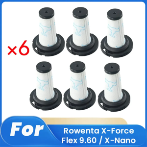 Aucun Filtre ZR009010 pour Rowenta X-Force Flex 9.60/X-Charactering Robot, Accessoires de Remplacement, Pièces de Nettoyage, 6 Pièces