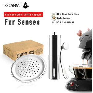 RECAFIMIL Capsule de café réutilisable pour Machine à expresso Philip Senseo HD6592 Senseo HD7801, filtres rechargeables en acier inoxydable