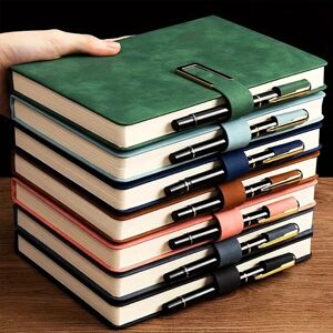 Aucun Carnet de notes A5 en cuir Vintage personnalisé, couverture souple, idéal pour les réunions d'affaires, l'écriture du Journal de la vie universitaire
