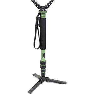 Huntpal Monopode de chasse de tir en aluminium, bâton de tir vert réglable, repose-pistolet professionnel