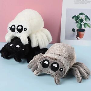 CHUYUN Lucas ami araignée en peluche jouet Kawaii noir blanc araignée poupée décoration de la maison oreiller doux en peluche Halloween cadeaux jouet pour les enfants