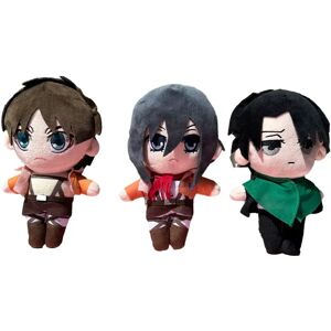 Aucun Jouets en peluche Anime attaque sur Titan, poupée Kawaii Levi Eren Mikasa, Collection mignonne Kawaii, poupée en peluche verte, cadeaux d'anniversaire pour enfants
