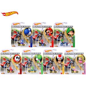 Mattel Hot Wheels Mario Kart Mario princesse pêche gars timide bleu Yoshi crapaud Standard Kart bébé Luigi Sneeker 1/64 modèle moulé sous pression jouet GBG25