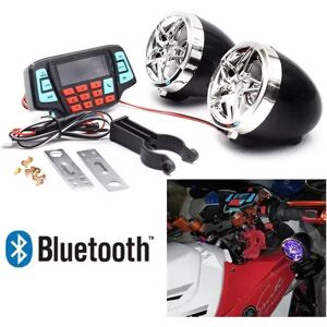 Aucun Haut-parleur stéréo Bluetooth pour moto, étanche, lecteur MP3 avec 2 haut-parleurs, accessoires de