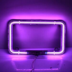 Aucun Lumière de plaque d'immatriculation de moto universelle, éclairage LED, blanc américain/canadien, plaque d'immatriculation, support de couverture, lumière de décoration