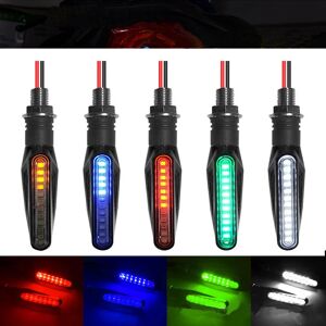 Aucun Clignotant haute luminosité pour moto, feux de circulation diurne blancs avant et arrière, feux de freinage rouges et verts fluides, 24 gibles, nouveau