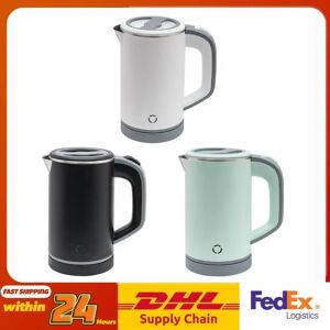Aucun Bouilloire électrique 800ml 600W en acier inoxydable 304, arrêt automatique et Protection contre les brûlures sèches, Mini bouilloire de voyage noir/vert/blanc