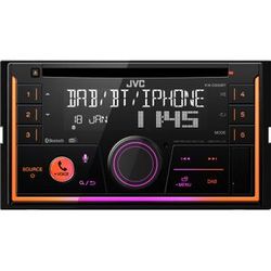 Amazfit Autoradio JVC KW-DB95BT 2DIN Noir, 200W, Bluetooth 4.2, DAB/FM/LW/MW, Lecteur CD, USB, AUX, Écran LCD, AAC/FLAC/MP3/WAV/WMA, Compatible Android/iPhone