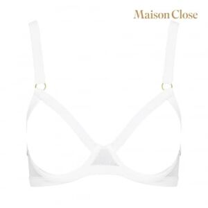 Maison Close Soutien-Gorge Seins Nus Pure Tentation Blanc - Taille : S - 36