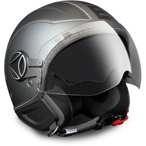 MOMO Avio Pro Anthracite Carbon / Black Casque jet Noir Gris taille : 2XS