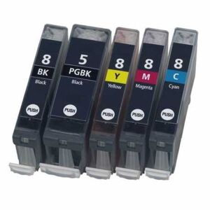 Compatible Canon PIXMA IP5300, Pack cartouches pour PGI5/CLI8 - 5 couleurs