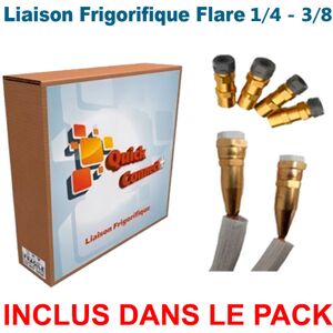 Liaison Frigorifique Préchargée 1/4-3/8 Quick Connect Plus Pack4