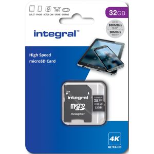 INTEGRAL Micro SD 32GB Classe 10 UHS-I V30 A1 R180 MB/s