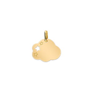 Orféva Pendentif Plaque nuage étoilé (Or Jaune)