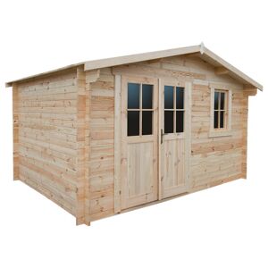 Abri de jardin en bois massif 12m² PLUS - madriers 28mm Gardy Shelter