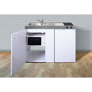 Stengel Kitchenette Blanche avec Frigo, Micro-Ondes et Vitrocéramique MKM120