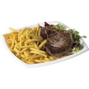 Assiette pulpe carrée blanche Ø 25 cm x 300 Firplast