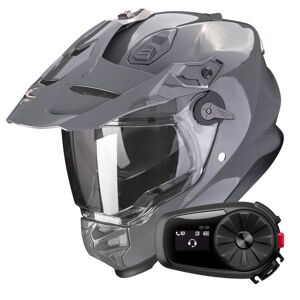 Scorpion ADF 9000 Air Solid Cement Grey + Kit Bluetooth 5S