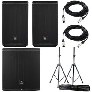 JBL EON712/718S Basis Bundle Noir