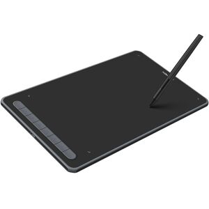 XP-Pen Deco M Drawing Tablet with X3 chip stylus 8 shortcut keys, 8192 levels of pressure sensitivity and Fully-laminated display (Black)