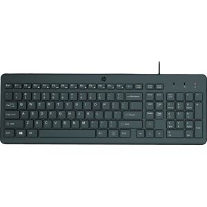 HP 150 Wired Keyboard with Ergonomic Design, LED Indicator (Black)