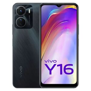 Vivo Y Series Y16 4G Dual Sim Smartphone (4GB RAM, 128GB Storage) 6.51 inch HD+ Display MediaTek Helio P35 Processor 5000mAh Battery (Stellar Black)