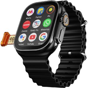 Fire-Boltt Oracle Wrist Phone Smart Watch with 1.96-inch display, 4G LTE nano SIM, 2 GB RAM with 16 GB Storage (Onxy Wave)