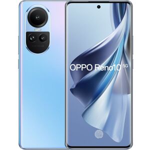 Open Box (Demo Unit) Oppo Reno Series Reno 10 5G Dual Sim Smartphone (8GB RAM, 256GB Storage) 120Hz AMOLED Display MediaTek Dimensity 7050 (Ice Blue)