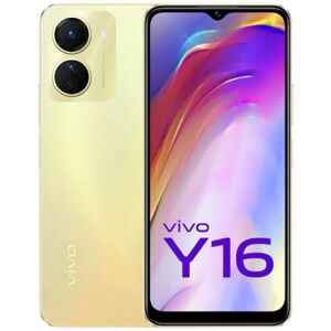 Vivo Y Series Y16 4G Dual Sim Smartphone (4GB RAM, 128GB Storage) 6.51 inch HD+ Display MediaTek Helio P35 Processor 5000mAh Battery (Drizzling Gold)