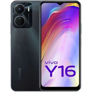 Vivo Y Series Y16 4G Dual Sim Smartphone (4GB RAM, 64GB Storage) 6.51 inch HD+ Display MediaTek Helio P35 Processor 5000mAh Battery (Stellar Black)